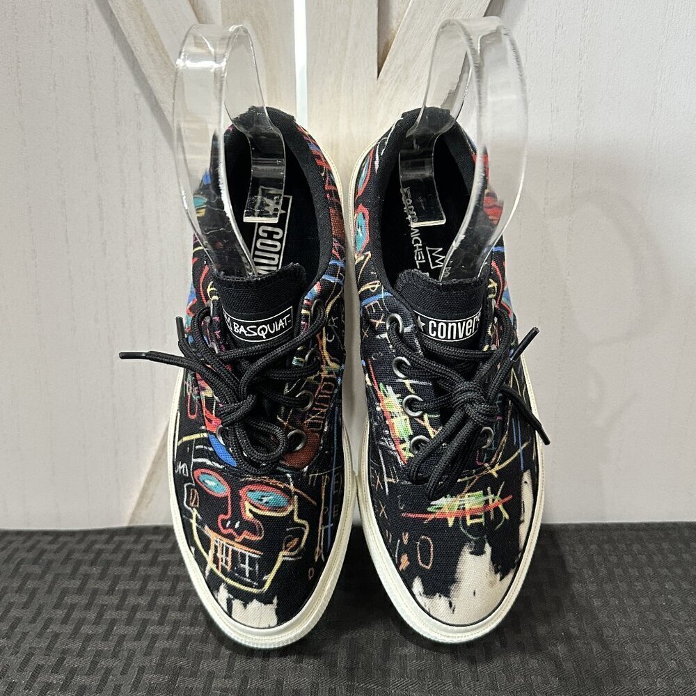 Limited Edition Converse X Basquiat Skid Grip Low Top Sneakers - Picture 9 of 13
